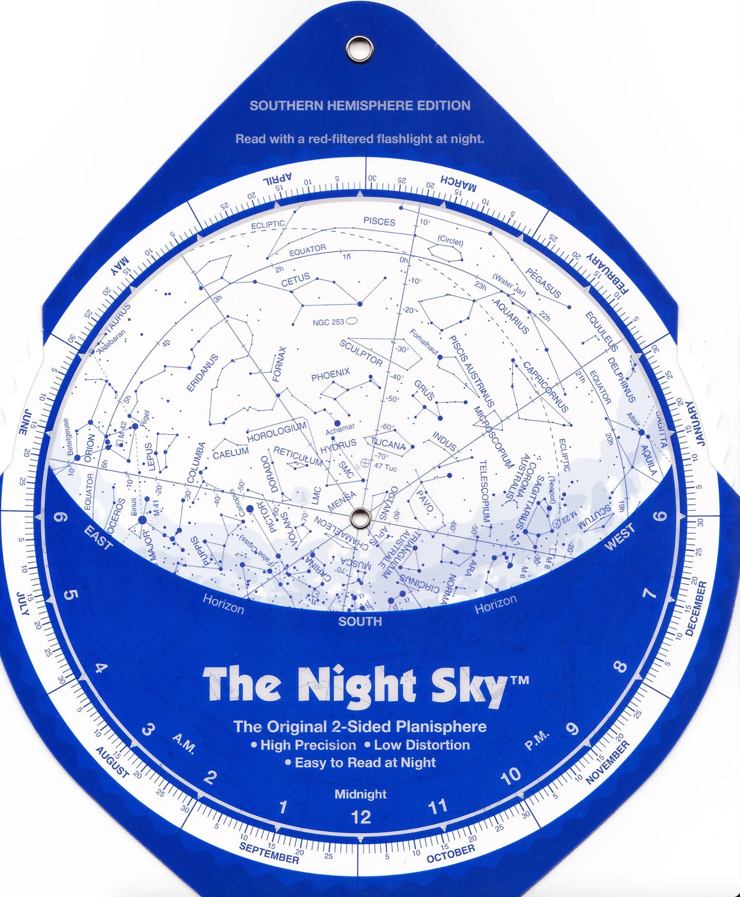 The Night Sky Planisphere | Southern Hemisphere Sky Chart by David Chandler