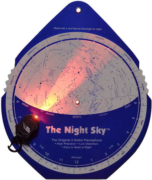 The Night Sky Planisphere & Night reader Pro Red Torch Package