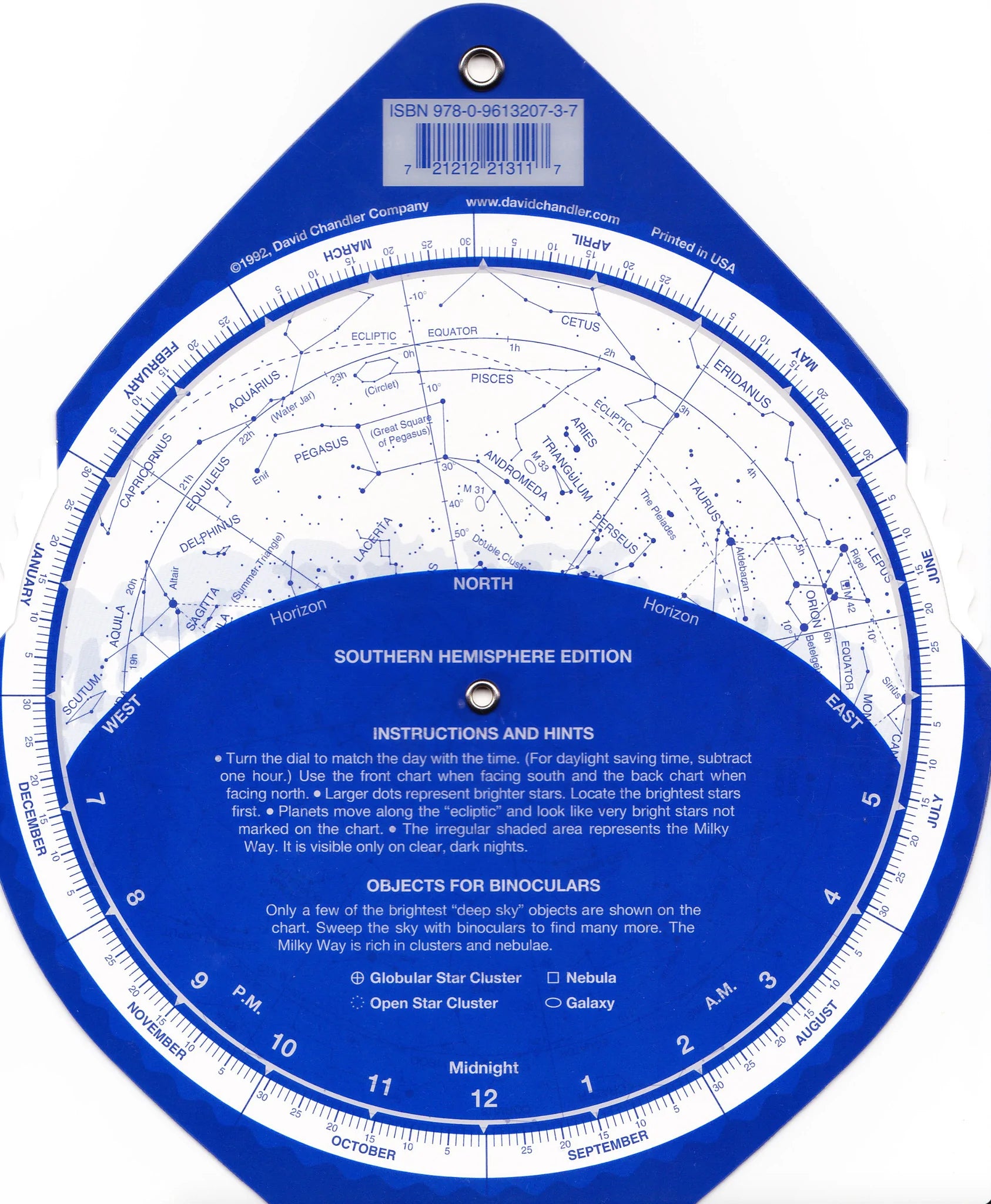 The Night Sky Planisphere Southern Hemisphere Sky Chart for Australia